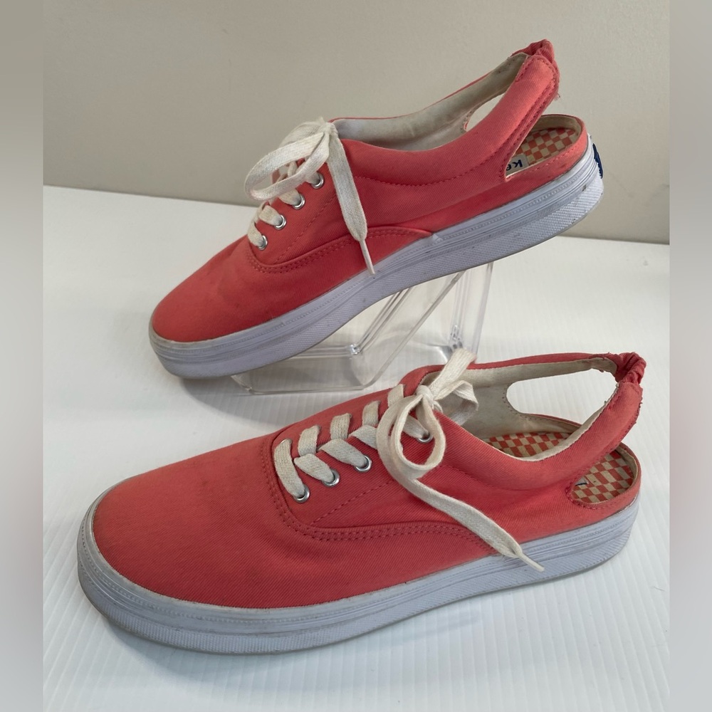 Keds Women's Slingback Tennis Shoes Sneakers Size 8  Coral Washable EUC